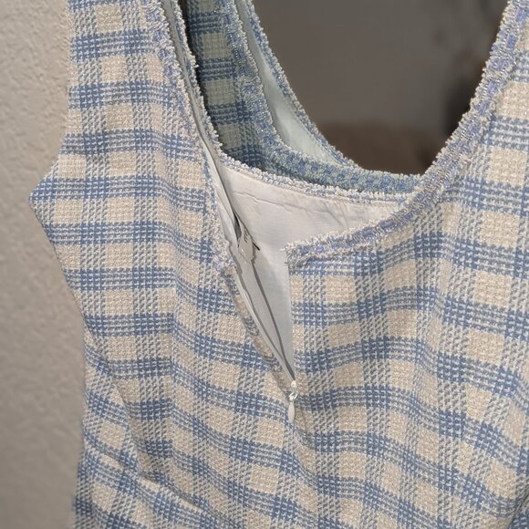 Francesca's Paula Square Neck Tweed Mini Dress - Picture 7 of 8